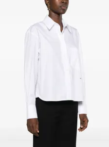 VICTORIA BECKHAM - Camicia In Cotone Con Logo Ricamato