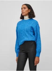 Blue sweater with balloon sleeves VILA Oya - Women #918035