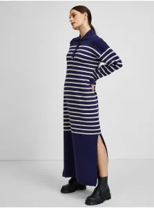 Dark blue striped sweater dress VILA Melinia - Ladies #1280546