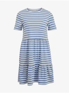 White-blue striped dress VILA Tinny - Women