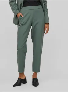 Green Women's Shortened Trousers VILA Carrie - Ladies