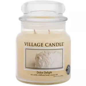 Village Candle Candela profumata in vetro Piacere di velluto (Dolce Delight) 389 g