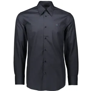 Vivienne Westwood Mens Tone on Tone Button Shirt Black - L BLACK