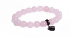 Vuch Romantico braccialetto con perline in quarzo rosa M (17 - 18 cm)