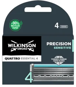 Wilkinson Sword Testine di ricambio Quattro Essential Precision Sensitive 4 pz