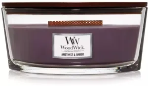WoodWick Candela profumata barchetta Amethyst & Amber 453,6 g