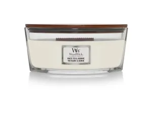 WoodWick Candela profumata barchetta White Tea & Jasmine 453,6 g