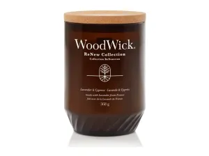 WoodWick Candela profumata ReNew vetro grande Lavender & Cypress 368 g