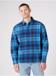 Blue Mens Patterned Shirt Wrangler - Men #95218