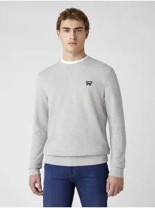 Light Grey Men's Sweatshirt Wrangler Sign Off Crew - Men's #113692