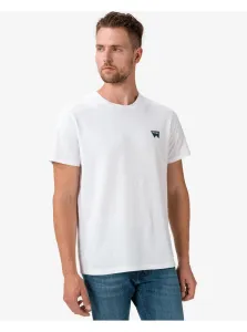 White Men's T-Shirt Wrangler Sign Off - Men #119574