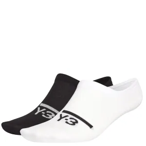 Y-3 Mens 2 pack Ankle Socks Black/White - L BLACK