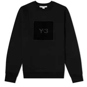 Y-3 Mens Square Logo Sweater - L BLACK