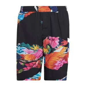 Y-3 Mens Floral Print Swim Shorts Black - L BLACK