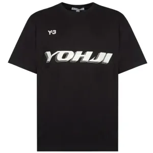Y-3 Mens Graphic Print T-shirt Black - XXL BLACK