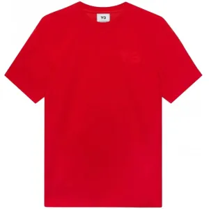 Y-3 Men's Plain Logo T-Shirt Red - RED XS