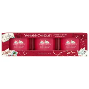Yankee Candle Set di candele votive in vetro Letters To Santa 3 x 37 g