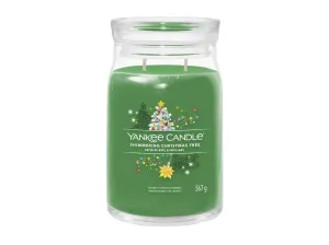Yankee Candle Candela aromatica Signature in vetro grande Shimmering Christmas Tree 567 g