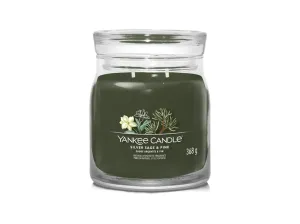 Yankee Candle Candela profumata Signature in vetro media Silver Sage & Pine 368 g