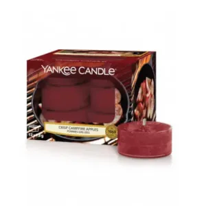 Yankee Candle Candele profumate tea light Crisp Campfire Apples 12 x 9,8 g