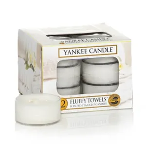 Yankee Candle Candele tealight profumate Fluffy Towels 12 x 9,8 g