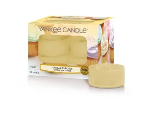 Yankee Candle Candele tealight profumate Vanilla Cupcake 12 x 9,8 g