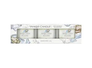 Yankee Candle Set candele votive in vetro Soft Blanket 3 x 37 g
