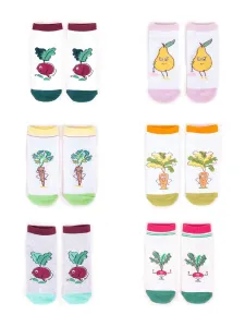 Yoclub Kids's Ankle Cotton Girls' Socks Patterns Colors 6-pack SK-08/6PAK/GIR/002 #831049