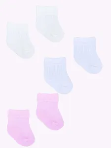 Yoclub Kids's Baby Girls' Turn Cuff Cotton Socks 3-pack SKA-0009U-0000-001 #107058