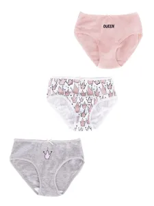 Yoclub Kids's Cotton Girls' Briefs Underwear 3-pack BMD-0029G-AA30-002 #755193