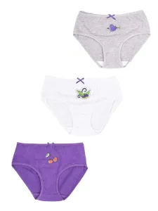Yoclub Kids's Cotton Girls' Briefs Underwear 3-pack BMD-0031G-AA20-002 #142842