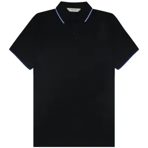 Z Zegna Stretch Cotton Short-Sleeve Polo Black - BLACK S