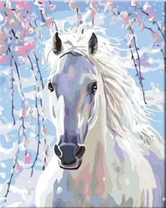 Zuty Colorare coi numeri Cavallo bianco #60022