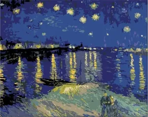 Zuty Colorare coi numeri Notte stellata sul Rodano (Van Gogh) #60050