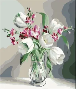 Zuty Colorare coi numeri Tulipani Bianchi #965015